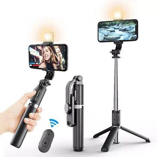 Selfie Stick Usa Original With Flash Adjustable