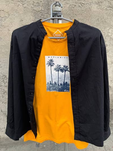 Pair of 2'Branded Shirts, Engine & Outfitters, Size: Medium