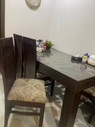 Dining Table 6 Seater good condition also TV with trolley for sale