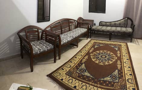 5 seater Wooden Sofa set + Setti Available for sale