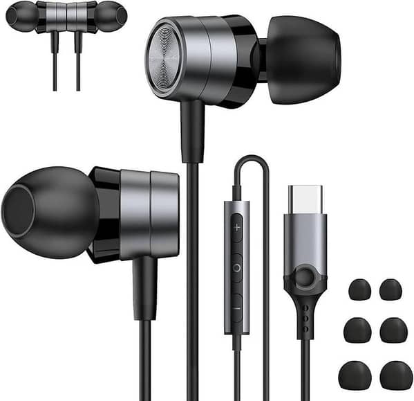 IPHONE ORIGINAL TYPE C HANDFREE EARPHONE USA Original HiFi Stereo Type C Handsfree Earphones – Premium In-Ear Earbuds with Mic & Full Media Control