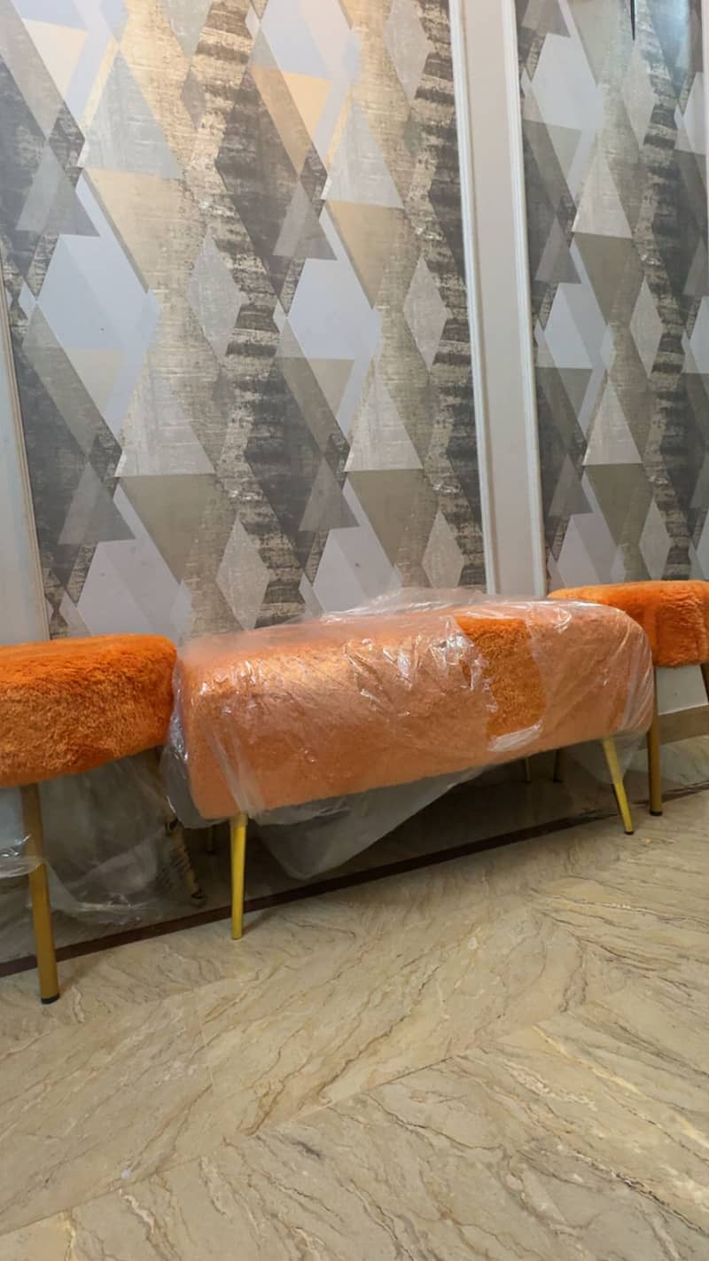 Orange stool set 3