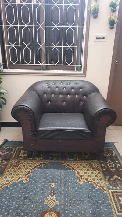 5 seater leather sofa set