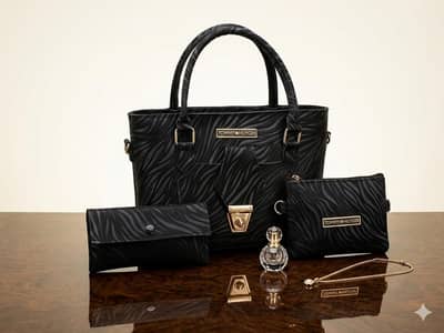 TOMMY HILFIGER 3-Piece Handbag set with small pouch and wallet