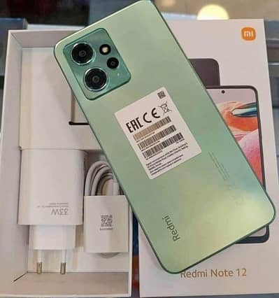 Redmi note 12 with box with original fast charger