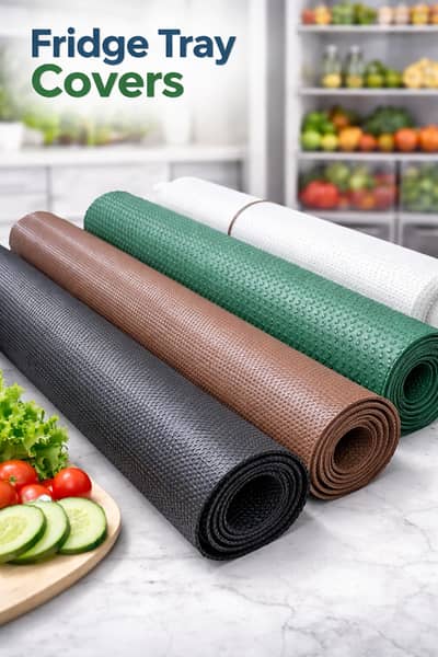 Premium Fridge Tray Covers Anti-Slip Washable Refrigerator Mats – Dura
