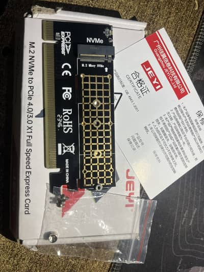 Nvme adapter for nvme m. 2 ssds