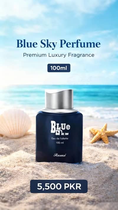 “Feel the Power of Blue Sky Perfume”