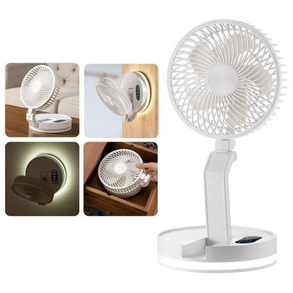 Rechargeable Folding Fan Rotating Fan Battery Operated USB Fan Summer Portable Mini Desk Folding Fan