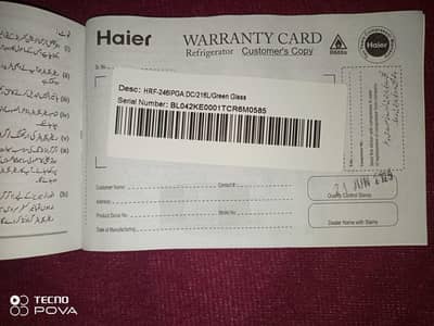Haier fridge