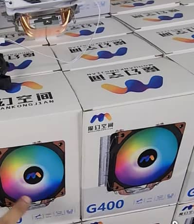 New box packed unused 4 pipe CPU cooler with RGB fan