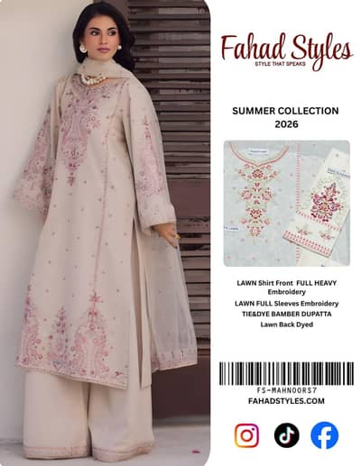 Premium Embroidered Luxcury Lawn