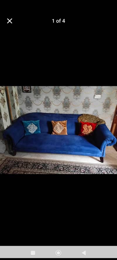 3 seater velvet interwood sofa