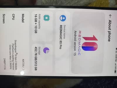 fresh piece 10/10 condition 16 /512 ram with original charger