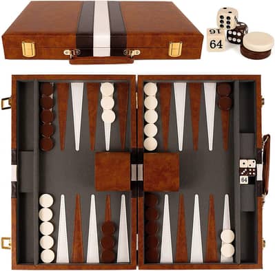 New Backgammon suitcase game board imported 03004331882