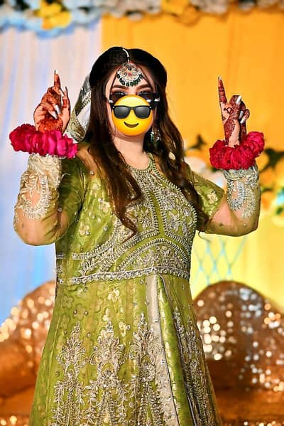 Customise bridal mehndi dress