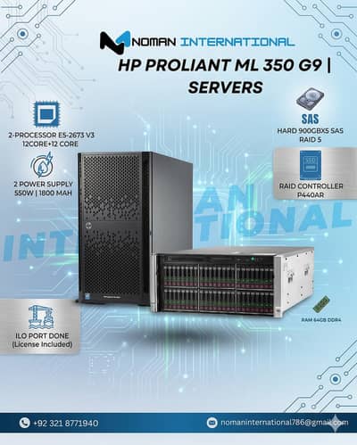 HP ProLiant ML350 Gen9 Server | Dual Xeon 24-Core | 64GB RAM | 4.5TB