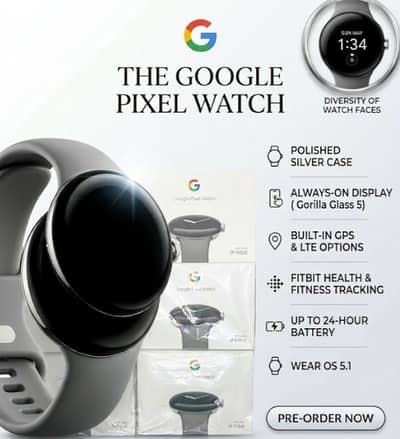 Google Pixel Watch LTE Smart Watch 32GB Wear OS Brand New