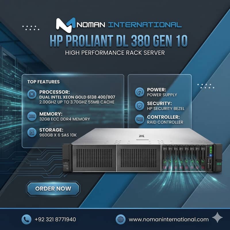 HP ProLiant DL380 Gen10 | CPU 2x Intel Xeon Gold 6138 | Server