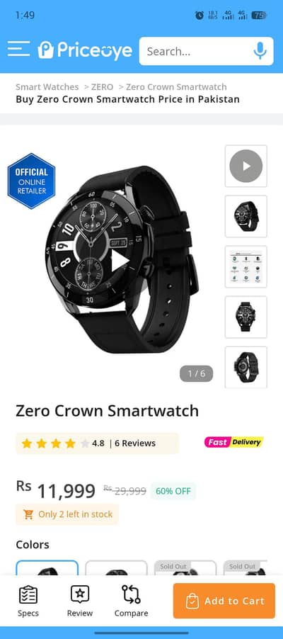 zero life crwon smartwatch