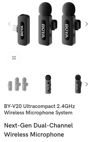 Boya v20 ultra compact dual wireless mic