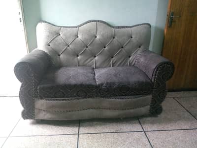 beautiful  sofa black and gray and bed set