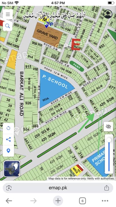 Non Commercial Plot 1 kanal Corner -E Block Johar Town Main Boulevard