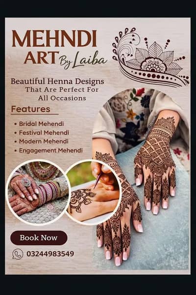 Home service for Mehndi and facial