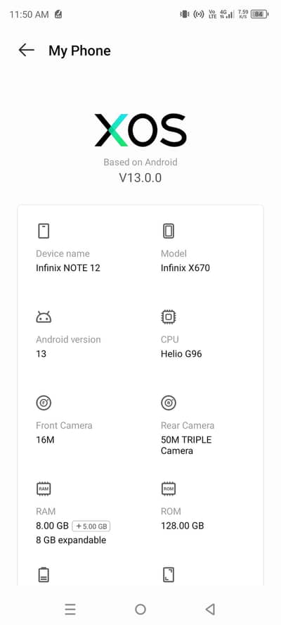 Infinix note 12 g96 for sale(8gb+5gb/128gb)