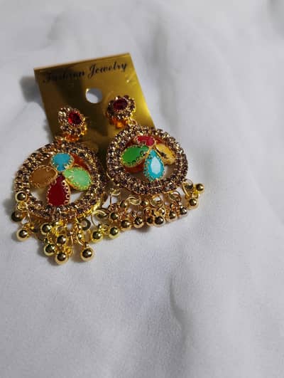beautiful multi colour jhumka style