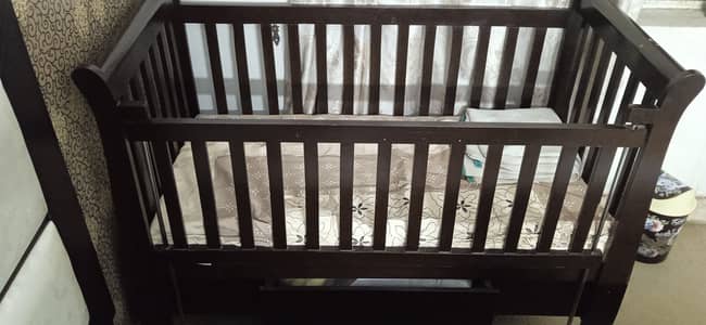 Wooden baby cot