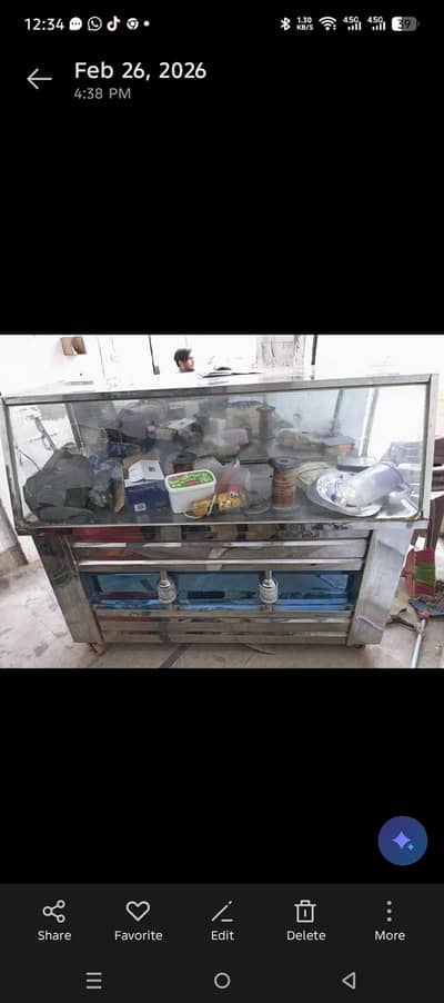 samoosa /pakora stainless steel display counter all type counter