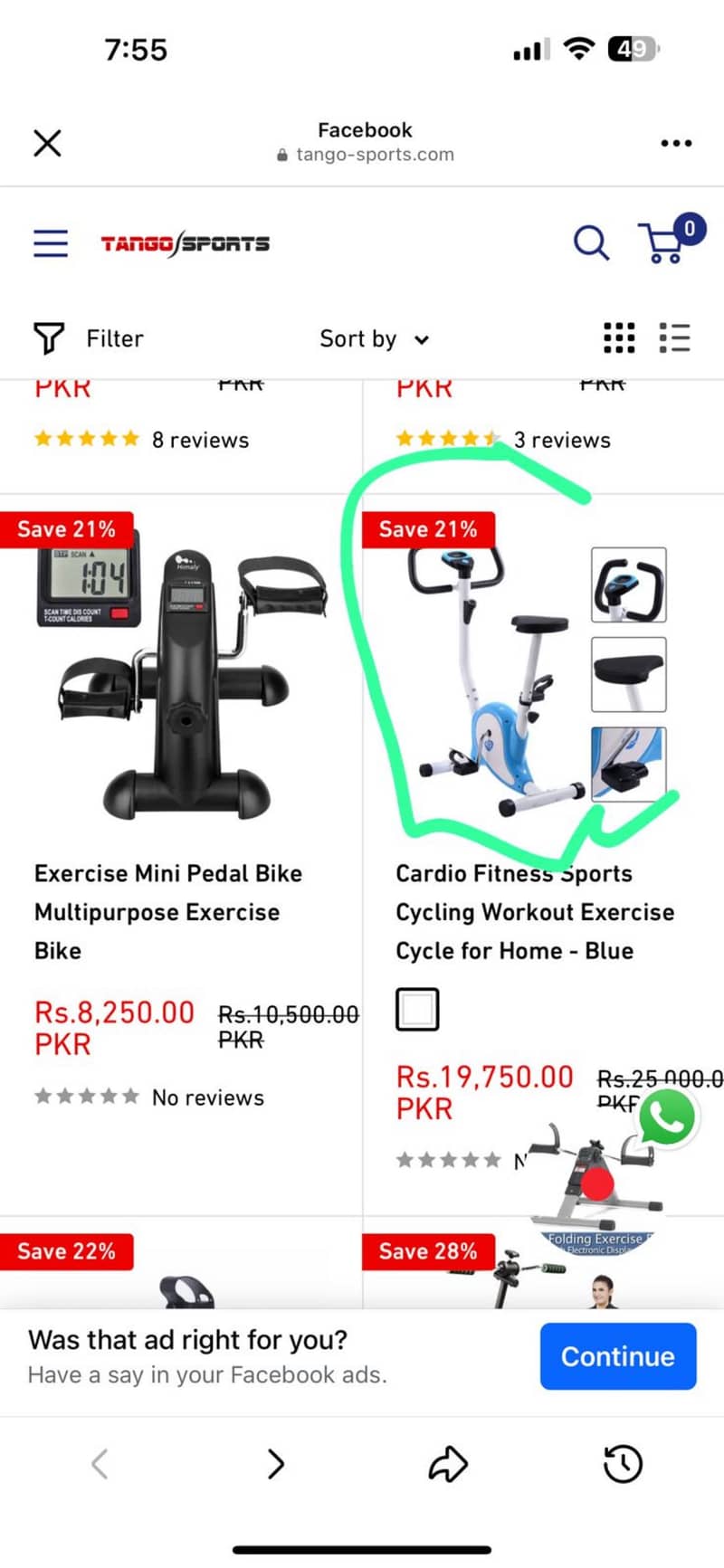 Exercise cycle good condition 0