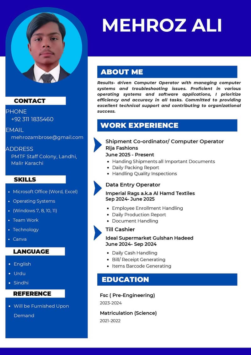 Data Entry Operator/ Shipment Coordinator/ Computer Operator ( Availa 0