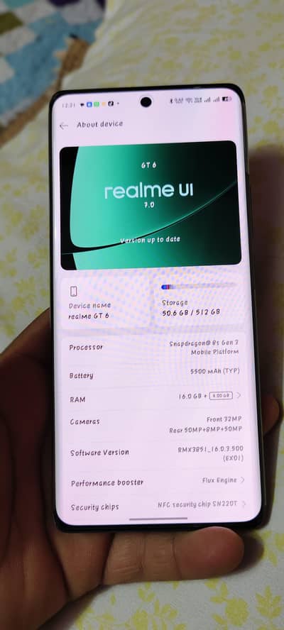 realme GT6 16gb 256gb official approved complete box 120w charger