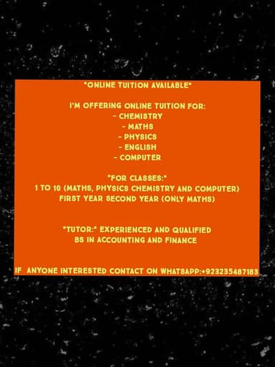 Online tutor available