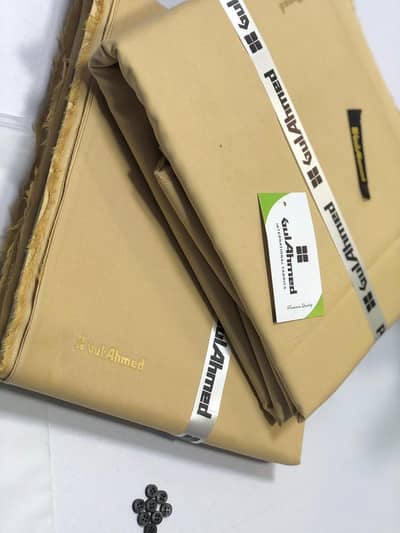 Men's Cotton plain Suit Summer Khaki with Buttons