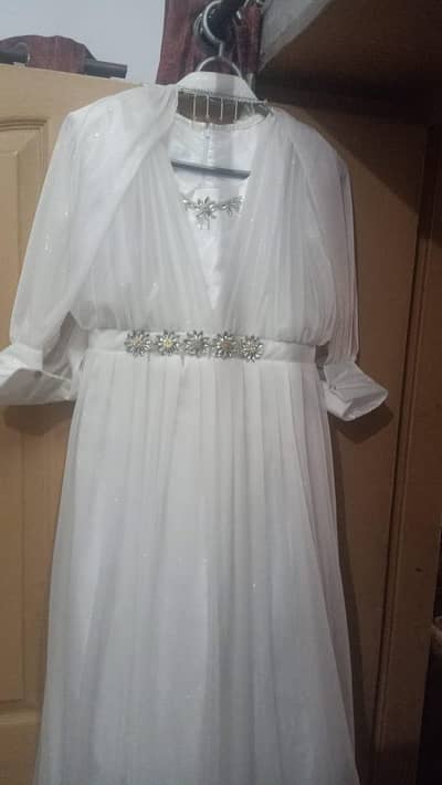 Girl frock white color