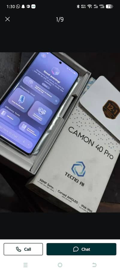 Tecno Camon 40 Pro Full Box 8+8 256 GB