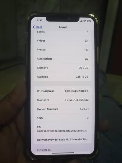 IPhone 11 pro max 256gb with all sim working for life time