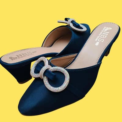 Blue Rinestone Heels for women formal party wear