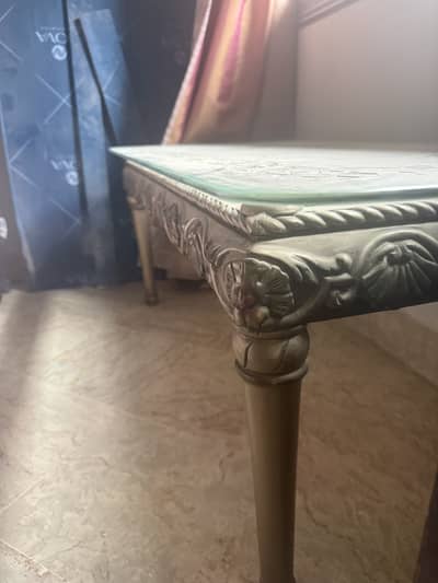 Glass Top Center Table along with 2 Side Tables