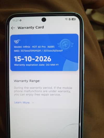 infinix hot 60 pro Display finger