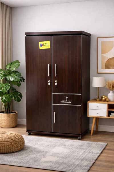 Premium Wooden Wardrobe / Cupboard – 2 Door | Strong & Stylish