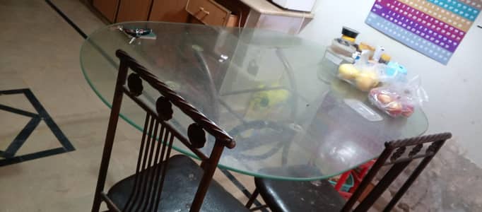 Glass Top Dinning Table