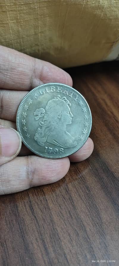 USA Antique 1798 Liberty One Dollar Coin, USA Old Coin, USA Rare Coin