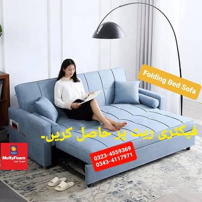 Sofa cum bed Molty double bed folding bed /Foam Mattress/Dining Table