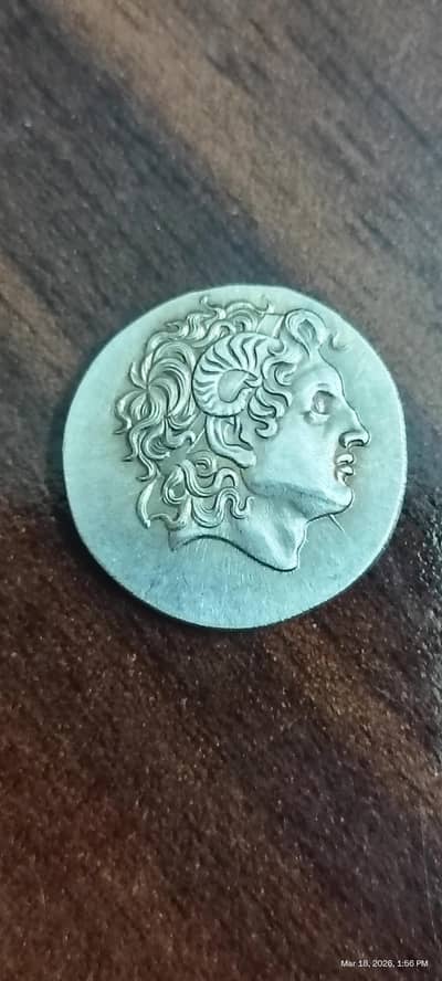 Ancient Indo Greek, Goddess Athena Nikephoros, Old Coin, Rare Coin