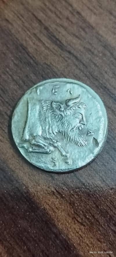 Ancient Man-headed Bull, Indo Greek Gela Dynasty Old Coin, Rare Coin