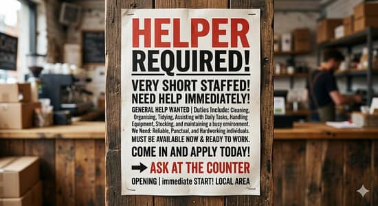 2 Helper required at Stationary shop